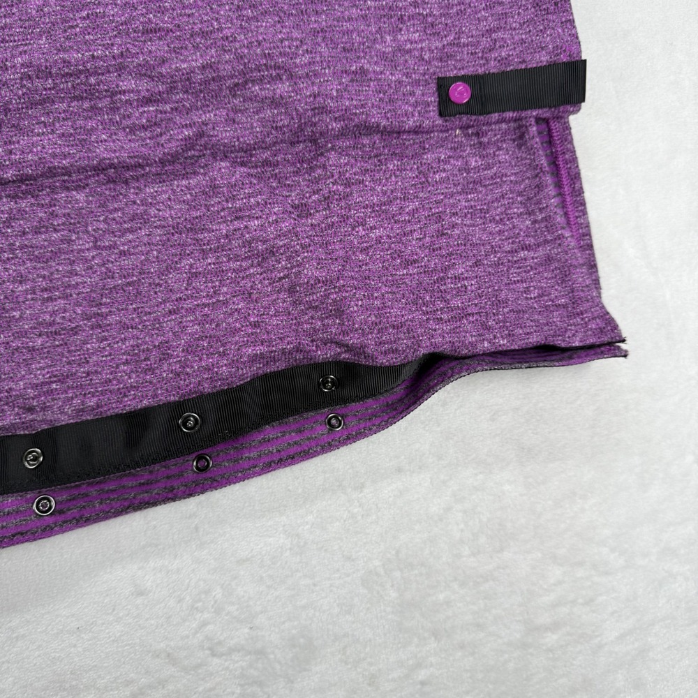 Lululemon Rulu Reversible Purple Heathered Snap Vinyasa Infiniti Scarf Wrap Yoga - Picture 3 of 6